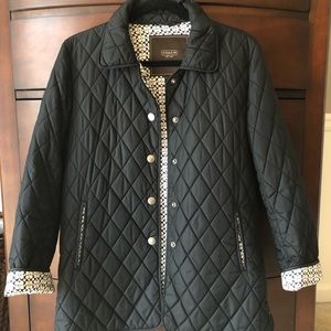 Coach black quilted jacket